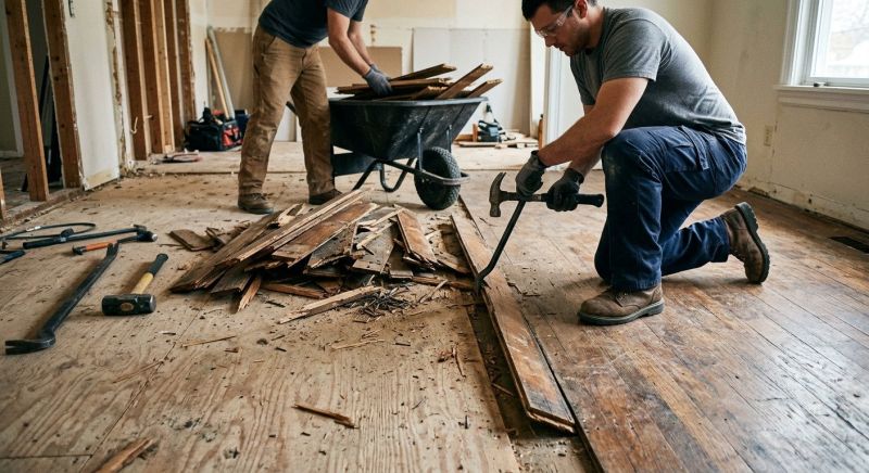 Hardwood Floor Removal in Conroe, TX